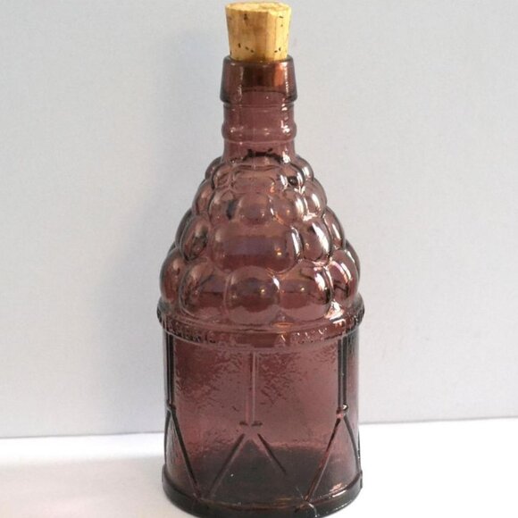 Vintage Wheaton NJ Glass Bottle McGiver's American Army Bitters Purple With Cork - Picture 2 of 4